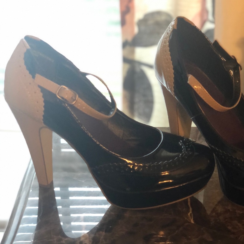 Madden Girl 2 tone patent heels